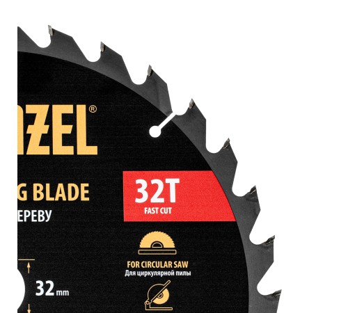 Пильный диск по дереву ф305 х 32 мм, 32 зубьев Denzel