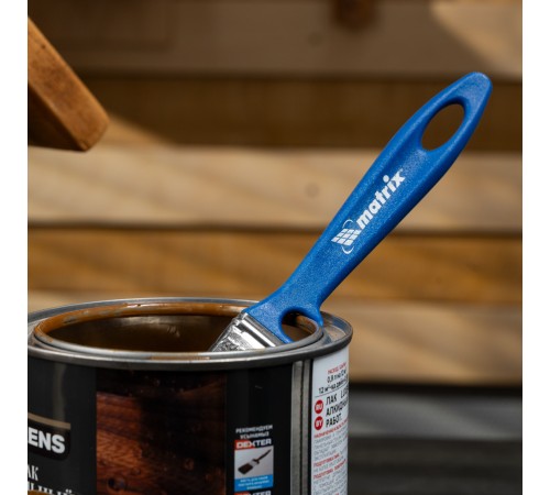 Кисть флейцевая для водных красок, 25 x 10 мм, смешанная щетина, пластиковая рукоятка, Matrix