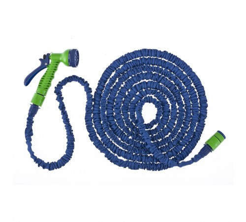 Набор поливочный, растягивающийся шланг 20 м, 7 режимов пистолет, соединитель, адаптер Сибртех