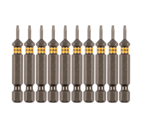 Бита TX 6х50, сталь S2, шестигранный профиль, 10 шт. Е 6,3 Denzel