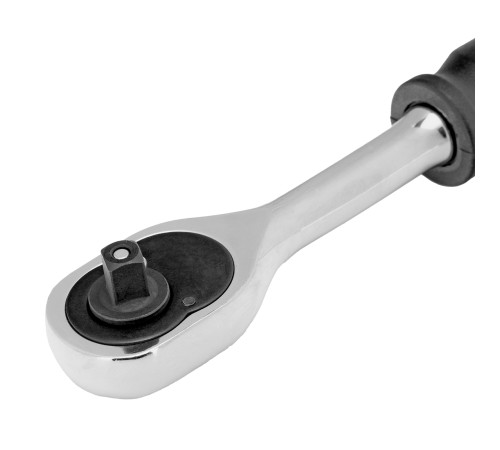 Ключ-трещотка 1/4", 45 зубьев, с быстрым сбросом, CrV, хром Сибртех