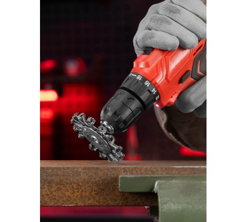 Щетка для дрели, 75 мм, плоская со шпилькой, крученая металлическая проволока Matrix