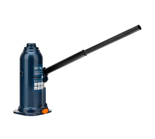 Домкрат гидравлический бутылочный, 5 т, h подъема 207-404 мм, в пластиковом кейсе Stels