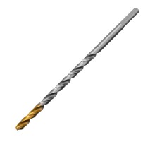 Сверло спиральное по металлу 5 х 132 мм, Р6М5, Golden Tip, удлиненное Denzel