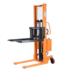 Штабелер комбинированный с ручным и электроподъемом 1,0 т 2,5 м TOR CTYC с раздвижными вилами Штабелер комбинированный с ручным и электроподъемом 1,0 т 2,5 м TOR CTYC с раздвижными вилами