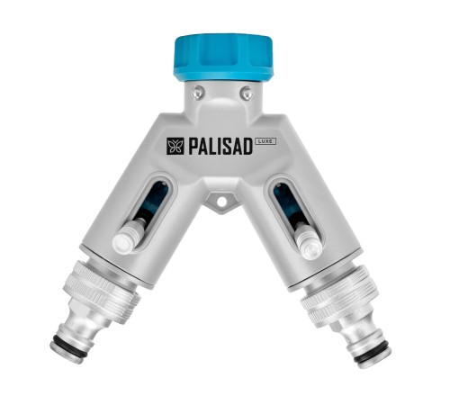 Разветвитель двухканальный, с внутренней резьбой 3/4",алюминий, LUXE Palisad Разветвитель двухканальный, с внутренней резьбой 3/4",алюминий, LUXE Palisad