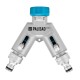 Разветвитель двухканальный, с внутренней резьбой 3/4",алюминий, LUXE Palisad