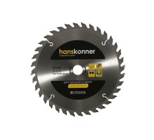 Пильный диск по дереву 190x20/16мм, 36 зубьев, Hanskonner