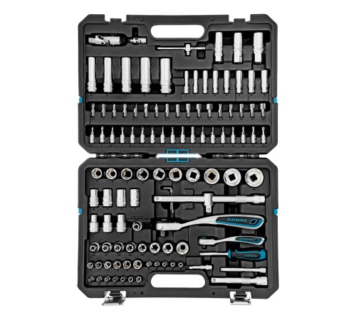 Набор инструментов 109 предметов, 120 зубьев, CrV 1/4, 1/2