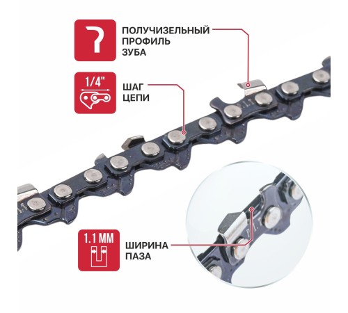 Цепь пильная для цепных пил P.I.T. ASCH01-0428R