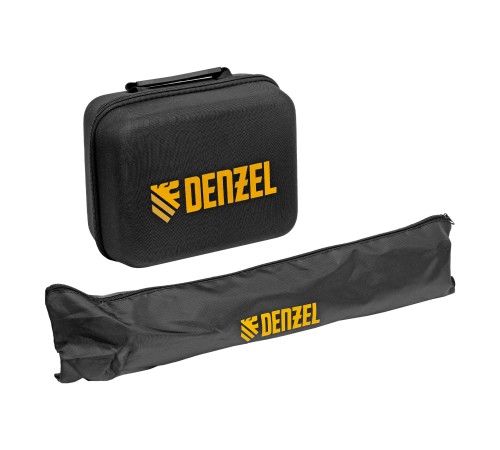 Лазерный уровень мультипризменный DLV 360-4T, 30 м, зеленый луч, Li-Ion 2,4 Aч, штатив Denzel