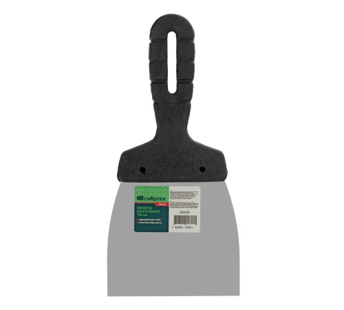 Шпательная лопатка из нержавеющей стали, 100 мм, пластмассовая ручка Сибртех Шпательная лопатка из нержавеющей стали, 100 мм, пластмассовая ручка Сибртех