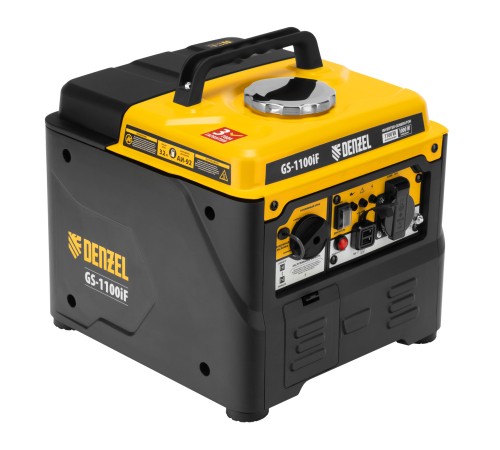 Генератор инверторный GS-1100iF, 1,1 кВт, 230 В, ручной старт DENZEL