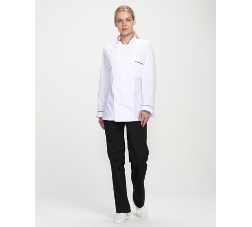 Костюм женский повара Гурман (тк.ТиСи), белый/черный