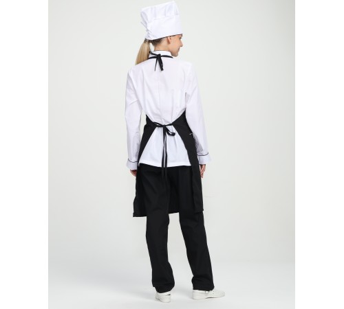 Костюм женский повара Гурман (тк.ТиСи), белый/черный