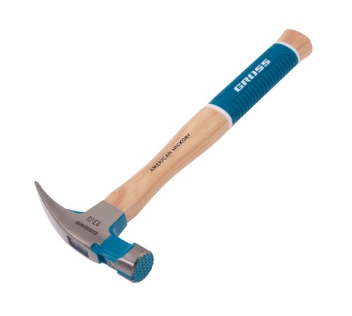 Молоток-гвоздодер, 380 г, угол 75, магнит, обрезиненная рукоятка AMERICAN HICKORY GROSS Молоток-гвоздодер, 380 г, угол 75, магнит, обрезиненная рукоятка AMERICAN HICKORY GROSS