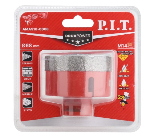 Коронка алмазная по керамограниту P.I.T. AMAS18-0068