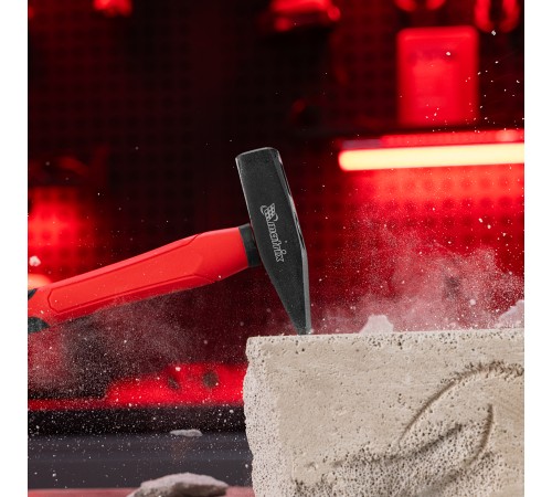 Молоток слесарный optimal, 400 г, фибергласовая обрезиненная рукоятка, квадратный боек Matrix