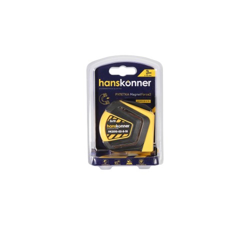 Рулетка 3x19мм, автостоп, двухстор., нейлон, супермощный магнит, Hanskonner Рулетка 3x19мм, автостоп, двухстор., нейлон, супермощный магнит, Hanskonner