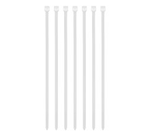 Хомуты, 200 x 4.8 мм, пластиковые, белые, 100 шт Сибртех