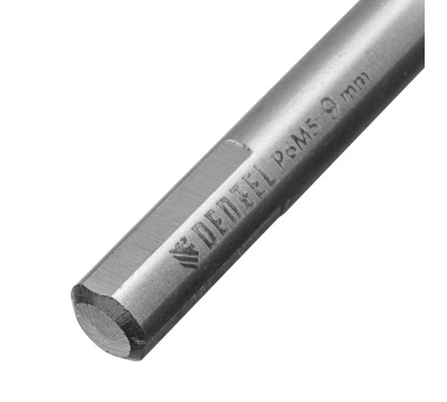Сверло спиральное по металлу 9 x 125мм, Р6М5, Golden Tip, многогранная заточка Denzel