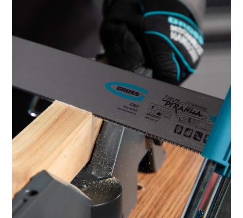 Стусло прецизионное, двухплоскостное, пила 600 мм, две прижимные струбцины, ограничительный упор Gross