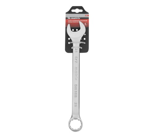 Ключ комбинированный, 23 мм, CrV, полированный хром Matrix