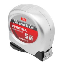 Рулетка Magnetic,5 м х 19 мм,магнитный зацеп Matrix Рулетка Magnetic,5 м х 19 мм,магнитный зацеп Matrix