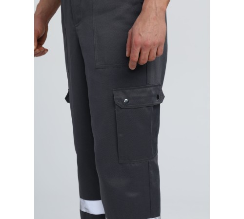 Костюм Титан-2 СОП с капюшоном CH (тк.Смесовая,210) п/к, т.серый/св.серый