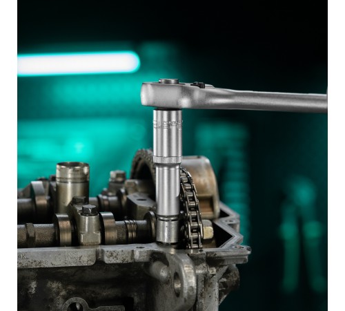 Головка торцевая удлиненная, 12 мм, шестигранная, CrV, под квадрат 1/2 Stels