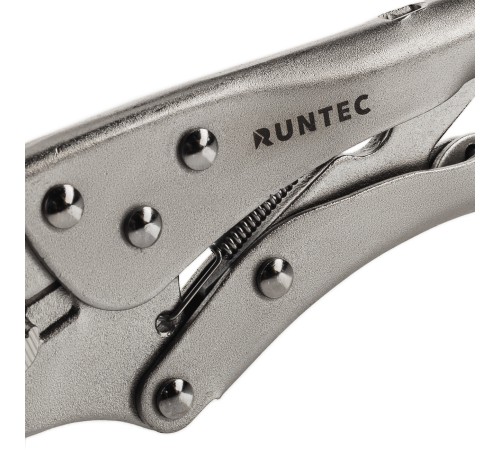 RUNTEC RT-PLG10250 Клещи зажимные RUNTEC ручной зажим с фиксатором, полукруглый захват, 250 мм