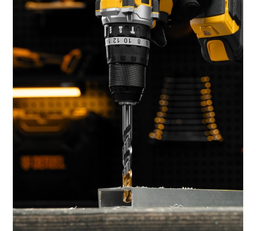 Сверло спиральное по металлу 12 x 151 мм, Р6М5, Golden Tip  Denzel