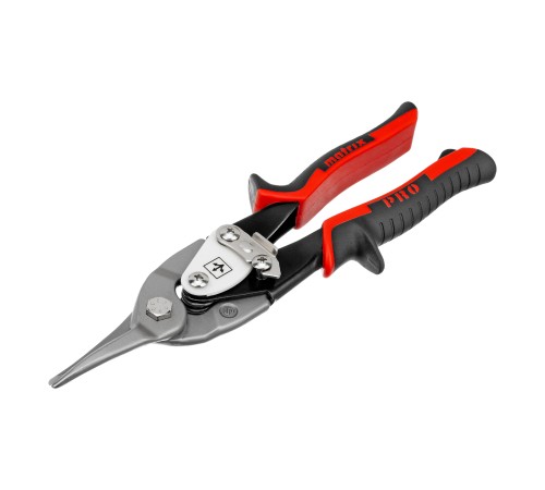 Ножницы по металлу, 250 мм, прямой рез, сталь CRMO, двухкомпонентные рукоятки, PRO Matrix