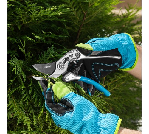 Секатор прямого реза, 230 мм, усиленный, нижняя рукоятка в ПВХ - оболочке, Luxe, Palisad