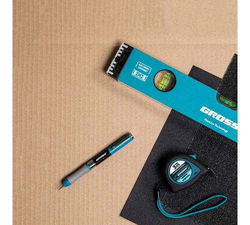 Нож для дизайна, выдвижное перовое лезвие, двухкомпонентная рукоятка, металлическая клипса для фиксации, 150 мм, 2 запасных лезвия Gross Нож для дизайна, выдвижное перовое лезвие, двухкомпонентная рукоятка, металлическая клипса для фиксации, 150 мм, 2 запасных лезвия Gross