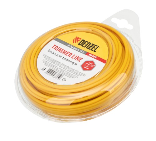 Леска для триммера круглая, 2.4 мм х 15 м Denzel
