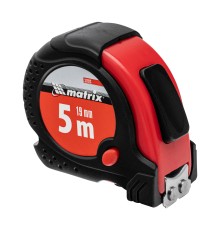 Рулетка Status Magnet fixation,5 м х 19 мм,обрезиненный корпус,зацеп с магнитом Matrix