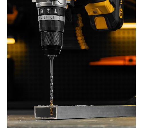 Сверло спиральное по металлу 5 х 132 мм, Р6М5, Golden Tip, удлиненное Denzel