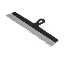 Шпатель из нержавеющей стали, 450 мм, зуб 8 х 8 мм, пластмассовая ручка Сибртех