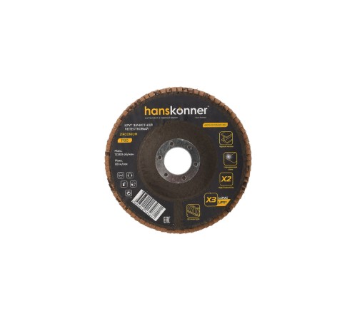 Зачистной круг лепестковый Hanskonner H9010-01-125x22-80Z Зачистной круг лепестковый Hanskonner H9010-01-125x22-80Z
