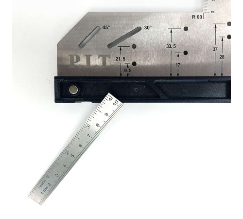 Угольник разметочный с уровнем P.I.T. DRUA HSQR03-0300