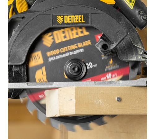 Пильный диск по дереву с гвоздями, ф185 х 20 мм, 24 зубов Denzel