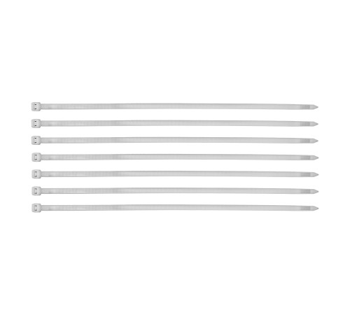 Хомуты, 400 х 8 мм, пластиковые, белые, 50 шт Сибртех