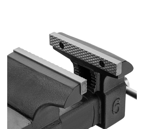 Тиски слесарные BVH-150, 150 мм, поворотные, стальная направляющая, с наковальней //Denzel