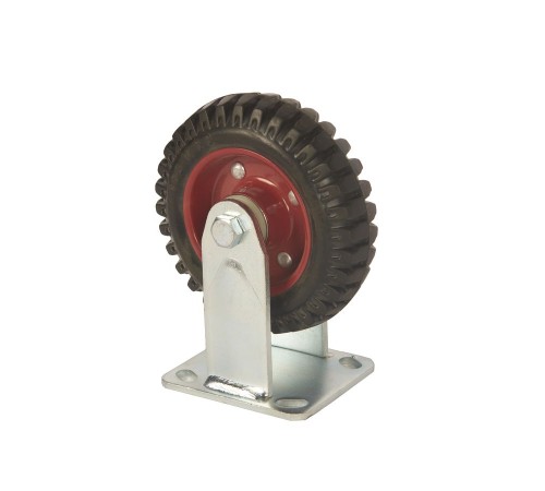 Колесо большегрузное неповоротное PF 160 150 мм резина с протектором (F)