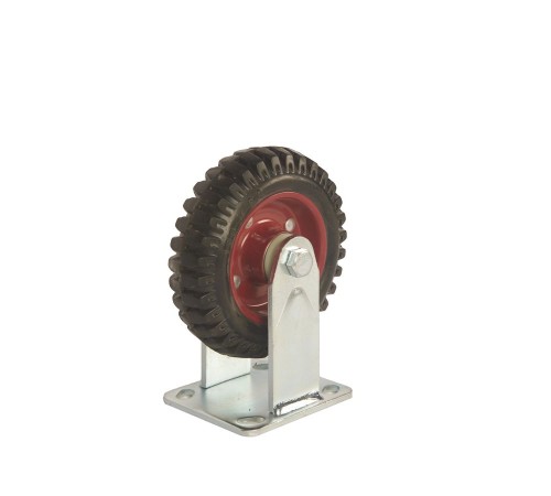 Колесо большегрузное неповоротное PF 160 150 мм резина с протектором (F)