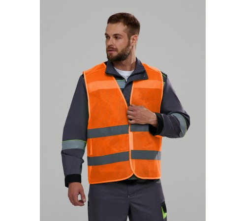 Жилет сигнальный ProfLine Base (тк.Полиэфир,60), оранжевый Жилет сигнальный ProfLine Base (тк.Полиэфир,60), оранжевый