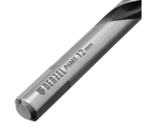 Сверло спиральное по металлу 12 x 151мм, Р6М5, Golden Tip, многогранная заточка Denzel