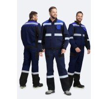 Костюм Виват-2 Премиум CH МВО (тк.Смесовая,240) п/к, т.синий/черный/васильковый