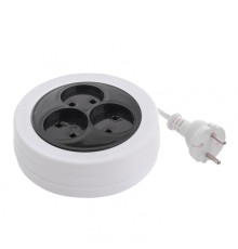 Удлинитель электрический бытовой рулетка, 3 м, 3 розетки, 6 А, тип УХ-6 Сибртех